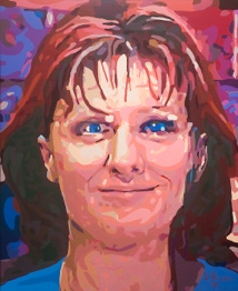 Abstract Realism Juxtaposed paintings Sarah Palin juxtaposed Jared Loughner, "Inherently Irresponsible" by San Francisco artist Donald Rizzo