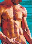 Seaside Fiction, Fantasy or Actuality Gallery of Acrylic on canvas original art work by San Francisco / Atlanta gay male artist Donald Rizzo