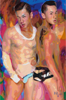 2014 gallery of Paintings by Donald Rizzo Gay Abstract Art Gay Male Art