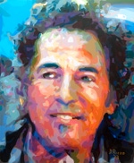 You Was the Brother that I Never Had an older Bruce Springsteen juxtaposed Bob Dylan art of Donald Rizzo